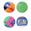 1 Pc Zippered Binder Pencil Bag Pouch with Ring Rivet 3 Holes School Office