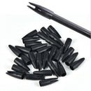 30PCS 8mm Archery Arrow Nocks Plastic Tails For Wood Bamboo Shaft Bow & HuntinTE