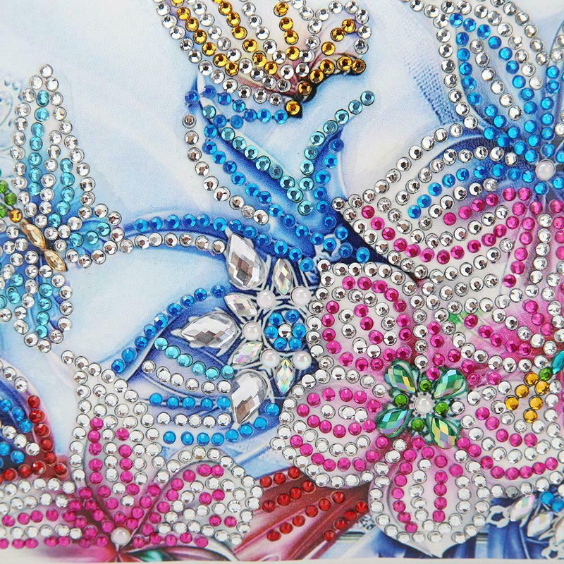 DIY Flower Special Shape Diamond Painting Leather Chain Shoulder Bag Clutch
