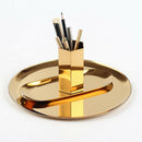 Nordic Style Stainless Steel Hydroponic Vase Desk Storage Cup Pen Holder