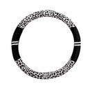 Leopard Print Plush Car SUV Steering Wheel Cover Decoration 15''/38cm Universal