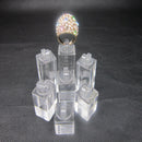 Set of 7 clip ring acrylic display stand jewelry holder Riser FT