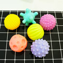 6x Soft Rubber Pet Squeaker Balls Chew Bite Teeth Cleaning Interactive Toys