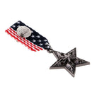 2Pcs Punk Fashion Military Navy Star Brooch Pin Badge for Men Suit Uniform
