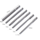 6x100mm Length 2.5-8mm Hex Hexagon Head Screwdriver H2.5/3/4/5/6/8 Bits LRR