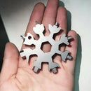 18 In 1 Stainless Multi-Tool Portable Snowflake Shape Key Chain Screwdriver---UK