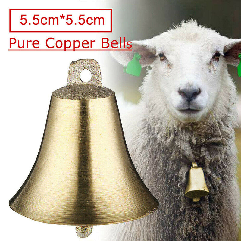 2pcs Livestock Tool Super Loud Copper Bell Dog Cattle Animal Grazing Cow Horse