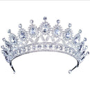 Baroque Big Rhinestone Crystal Beaded Headband Tiara Bride Crown Luxury Wed