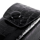 Faux Leather Press Buckle Folding Eyeglasses Case Glasses Box Black