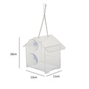 House Type Bird Food Container Dispenser Feeding Device Birds Transparent Feeder