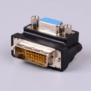 DVI-I 24+5 pin male to VGA 15 pin female 90 degree convertor adapter black   Z