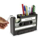 Cassette Tape Dispenser Pen Holder Vase Pencil Pot Stationery Desk Tidy Con Z2T8
