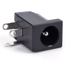 10Pcs DC-005 Black Power Jack Socket Connector 5.5*2.1mm Socket Round The Nee Gn
