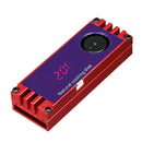 Temperature OLED Display M.2 2280 SSD Heatsinks Heat Thermal Pads (Red)