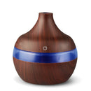 Usb 300Ml Aroma Humidifier Aromatherapy Wood Grain 7 Color Led Lights Elect E6J2