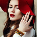 4pcs DIY Handmade Braided Rope Bracelet Retro Beads Bangles Jewelry Gift