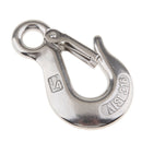 1/4" Clevis Slip Hook With Safety Latch Towing Chain Hooks Stainless Steel