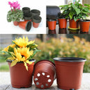 10X Mini Plastic Round Flower Pot Terracotta Nursery Planter Home Garden Decormo