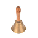 Solid Brass Wooden Handle School Reception Dinner Wood Shop Hotel Hand Bell S Cy