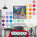 5D DIY Full Round Drill Diamond Painting Elk Christmas Tree Rhinestone Art
