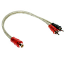 Car Vehicle Stereo Audio Cable Aux Cord 1 Male to 2 Female Conversion Kit