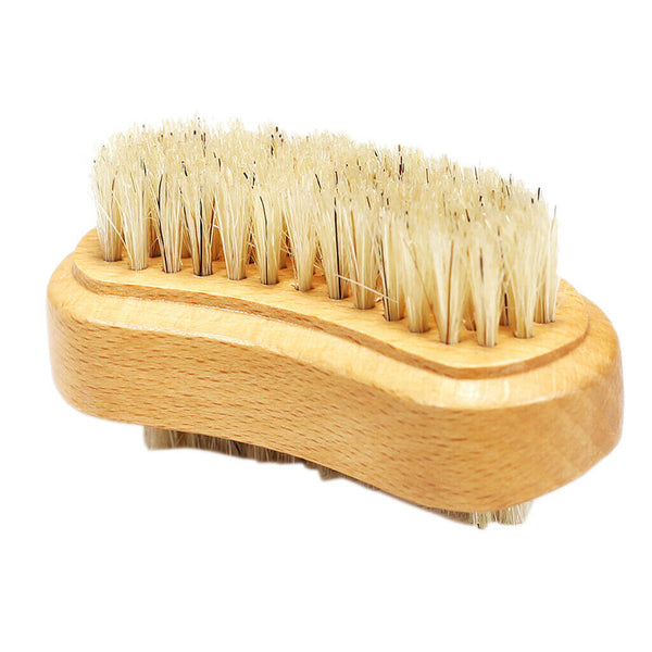 Wood Finger Nail Brush Scrub Scrubbing Cleaning Nailbrush Scrubber