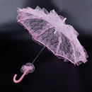 Bride Handmade Flower Girls Battenburg Lace Parasol Wedding Party Sun Umbre