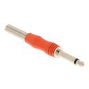 1x 1/4'' Mono Jack Audio Adapter Connector for Headphone Mixer Amplifier Red
