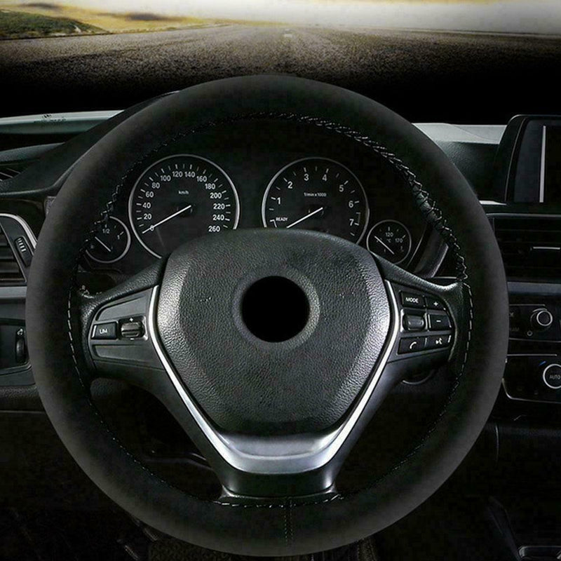 1pcs 38cm DIY Auto Car Car Steering Wheel Suede Cover Sewing Accessories New