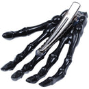 Fashion Punk Rock Devil Skeleton Hand Claw Hair Clips Black E4J4