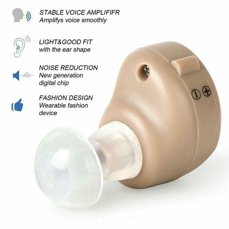 1PC Mini invisible Hearing Aid Digital Hearing Sound Voice Amplifier In-Ear NEW