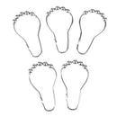 5pcs Stainless Steel Curtain Hooks Bath Rollerball Shower Curtains Glide Ri BX