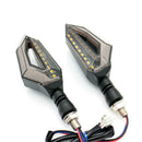 4X Motorcycle 18 LED Turn Signal Indicator Blinker + Blue DRL + Red Brake Light