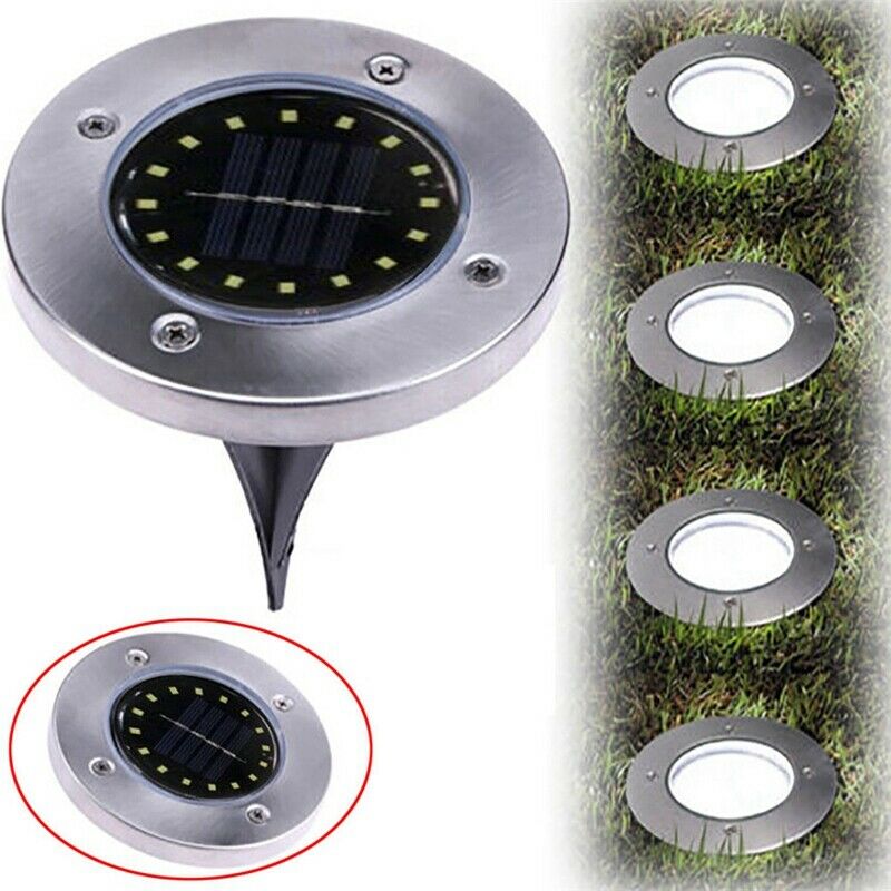 Solar Power Buried Light Ground With 16Led 2V/100Ma Lamp Outdoor Path Garde