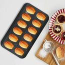 2 Packs Non-Stick Madeleine Pot, Baking Mold 12 with Shell Cake Baking Tray Z3I4