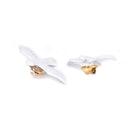 2X Stylish White Peace Dove Shirt Collar Buckle Bird Brooch Pin Xmas Gift OH