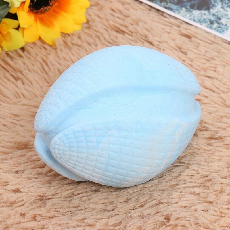 Pet Rugby Shape Chew Toys Dog Bite Tooth Clean Interactive Balls (Blue)