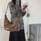 Retro Zebra Pattern Shoulder Dumpling Tote Women Big Capacity Messenger Bag