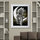 5D DIY Full Drill Diamond Painting Moon Cat Cross Stitch Embroidery Craft
