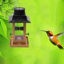 New Solar Parrot Feeder Led Light Bird Feeder Station Hanging Pigeon Crow P