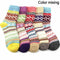 1 Pair Womens Thicken Warm Socks Boho Winter Mid High Retro Socks Random Color