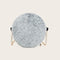 Small Round Messenger Bags Women Plush Shoulder Crossbody Handbags (Gray)