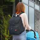 Multifunction Diaper Bags Zipper Baby Care Large Capacity Backpack (Black)