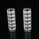 1Set 6 x 5ml Empty Clear Stacking Jars Beads Nail Crafts Cosmetics Pots Plastic