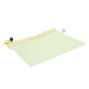 10 x Office Grid A5 File Document Paper Zip Pocket Holder Yellow G3W4