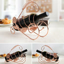 Wine Rack Champagne Bottle Bracket Holder for Dinner Table Decor Pink Golden
