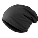 Winter Solid Color Unisex Hip-hop Cap Beanie Hat Slouch Hat Black