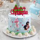 Merry Christmas Letter Cake Topper Acrylic Xmas Party Cake Decoration OZ