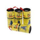 4 Rolls Insect Bug Fly Glue Paper Catcher Trap Ribbon Tape Strip Sticky Flie  Fh