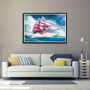 5D DIY Full Drill Diamond Painting Sailing Ship Cross Stitch Embroidery Kit